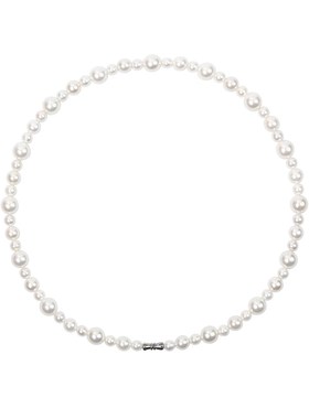 MASTER美式大小珍珠拼接项链男嘻哈复古街头小众高级感锁骨链女