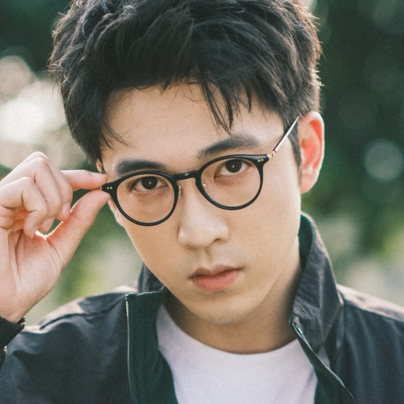 新款复古圆形超轻黑色眼镜框日系痞帅潮男女级感变色近视眼镜架