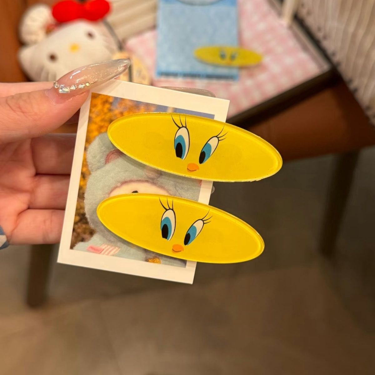 可爱韩版黄色眼睛鸭嘴夹甜妹卡通小黄鸭碎发侧边刘海夹ins风发夹