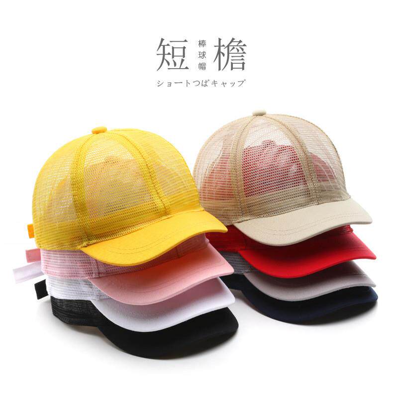 网帽户外运动春夏防晒透气太阳帽韩版日系时尚简约街头短檐棒球帽