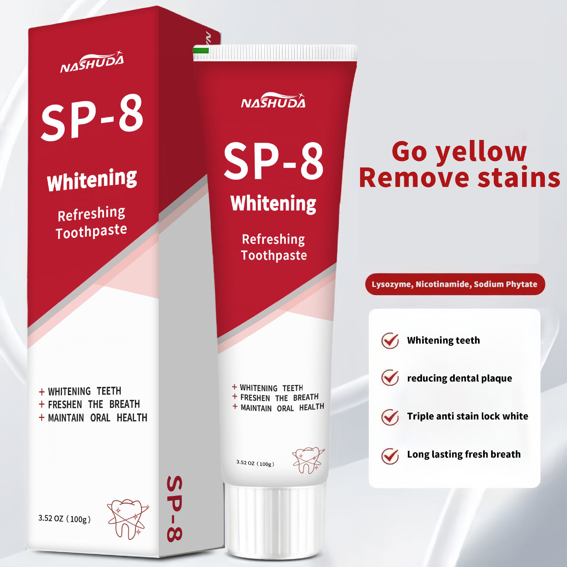 Probiotic Whitening Toothpaste with SP-8 Formula - Taobao product photo 3