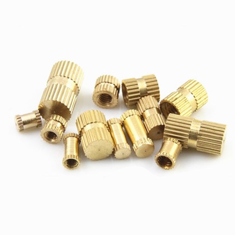 铜镶嵌件 铜滚花螺母铜花母 注塑铜螺母 B型闭孔M2.5 M3 M4M5M6M8