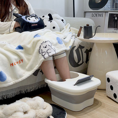 泡脚桶可折叠家用加厚保温过小腿新款可携式洗脚盆养生足浴按摩盆