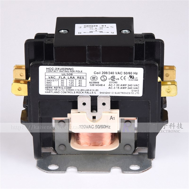 208V-240V 30A 一常开一常闭触点 HCC-2XU02NNC UL CSA交流接触器