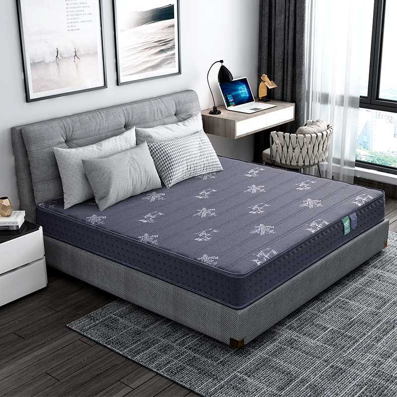 D118#竹炭纤维床垫新款高端双人1.8米加厚22cm舒适弹簧席梦思床垫