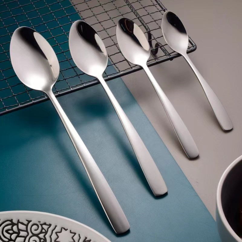304不锈钢加厚勺子调羹汤匙吃饭喝汤勺子西餐勺长柄餐具成人家用