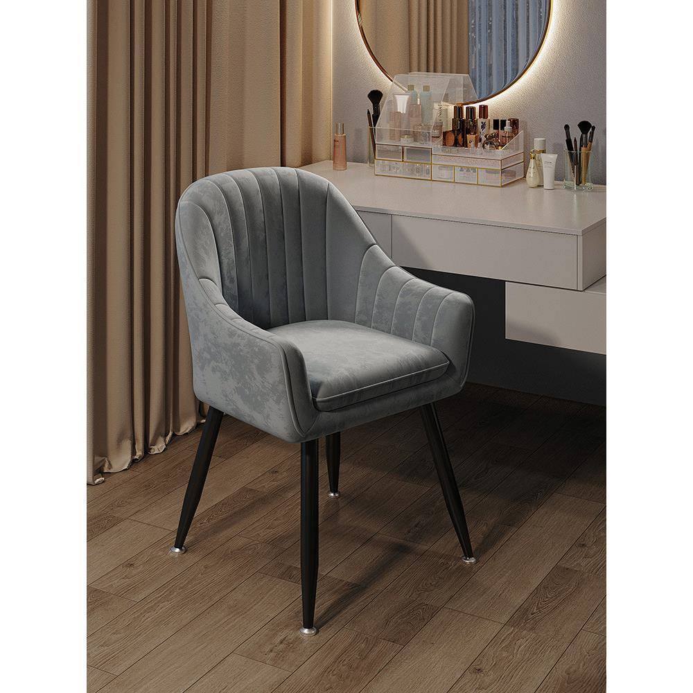 网红化妆椅女生卧室家用梳妆台椅子轻奢美甲凳子靠背现代简约