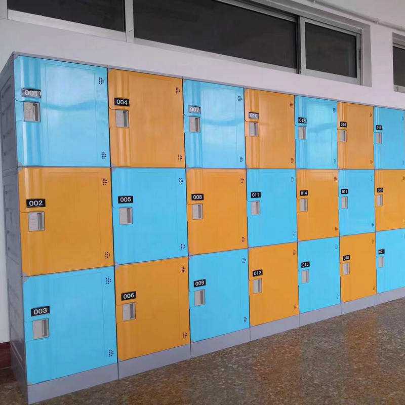 彩色ABS书包柜学生班级学校教室书包柜员工收纳柜矮柜带锁书包柜