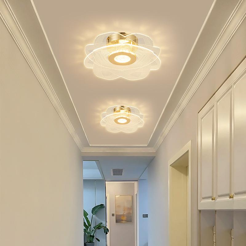 新款亚克力过道吸顶灯现代简约LED客厅入户灯过走廊儿童房间灯具