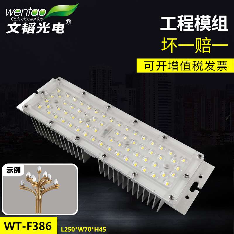 市政亮化led路灯模组砖块照明250长款高亮投光灯广场灯维修模组