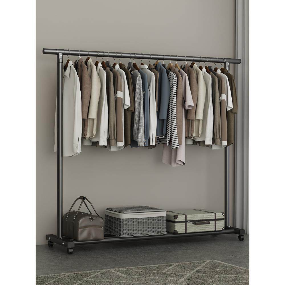 衣架落地卧室家用室内挂衣杆子简易阳台收纳凉晒衣服晾衣架衣帽架