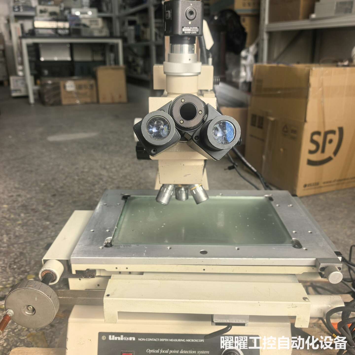 三丰Union DH-150测量显微镜，实物实拍。带物镜、目