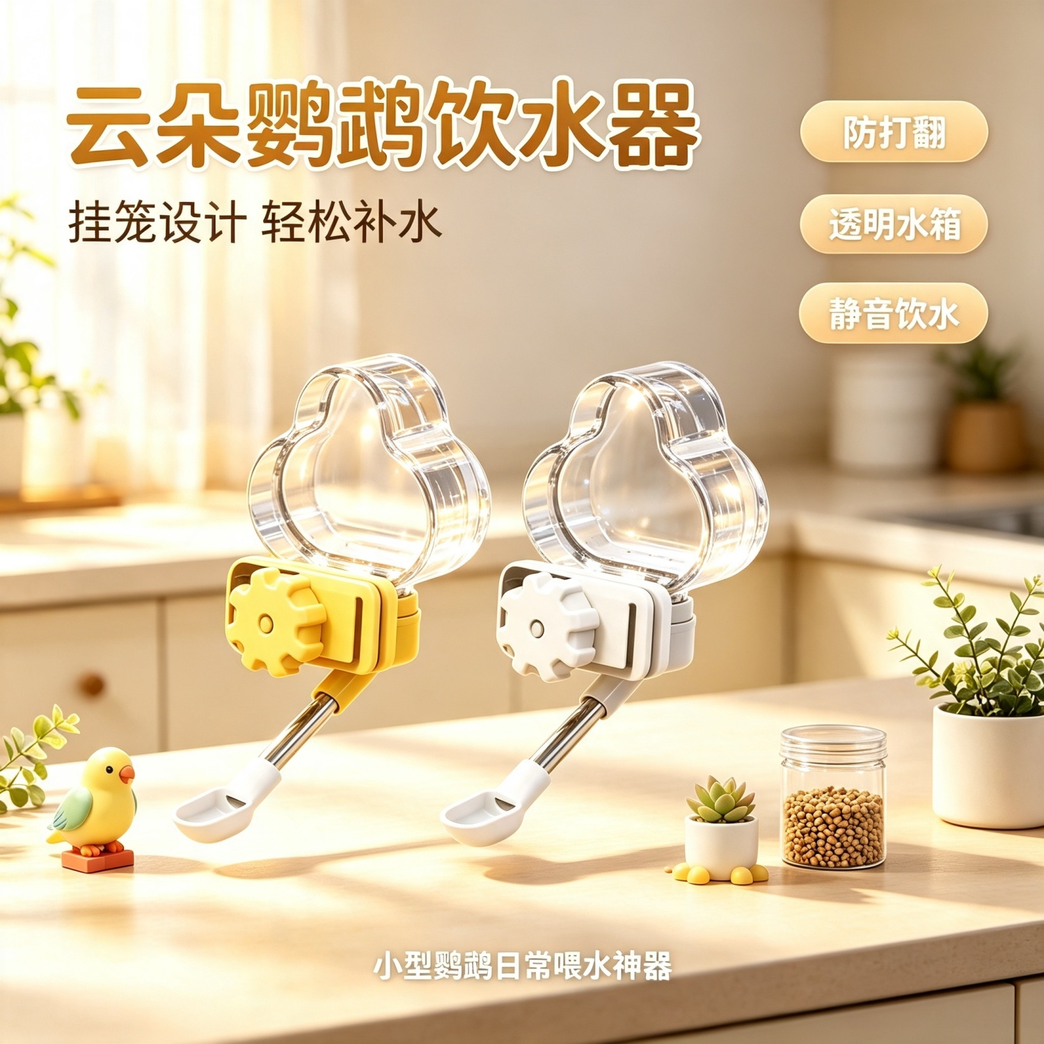 宠帮仕鹦鹉鸟笼自动喂饮器