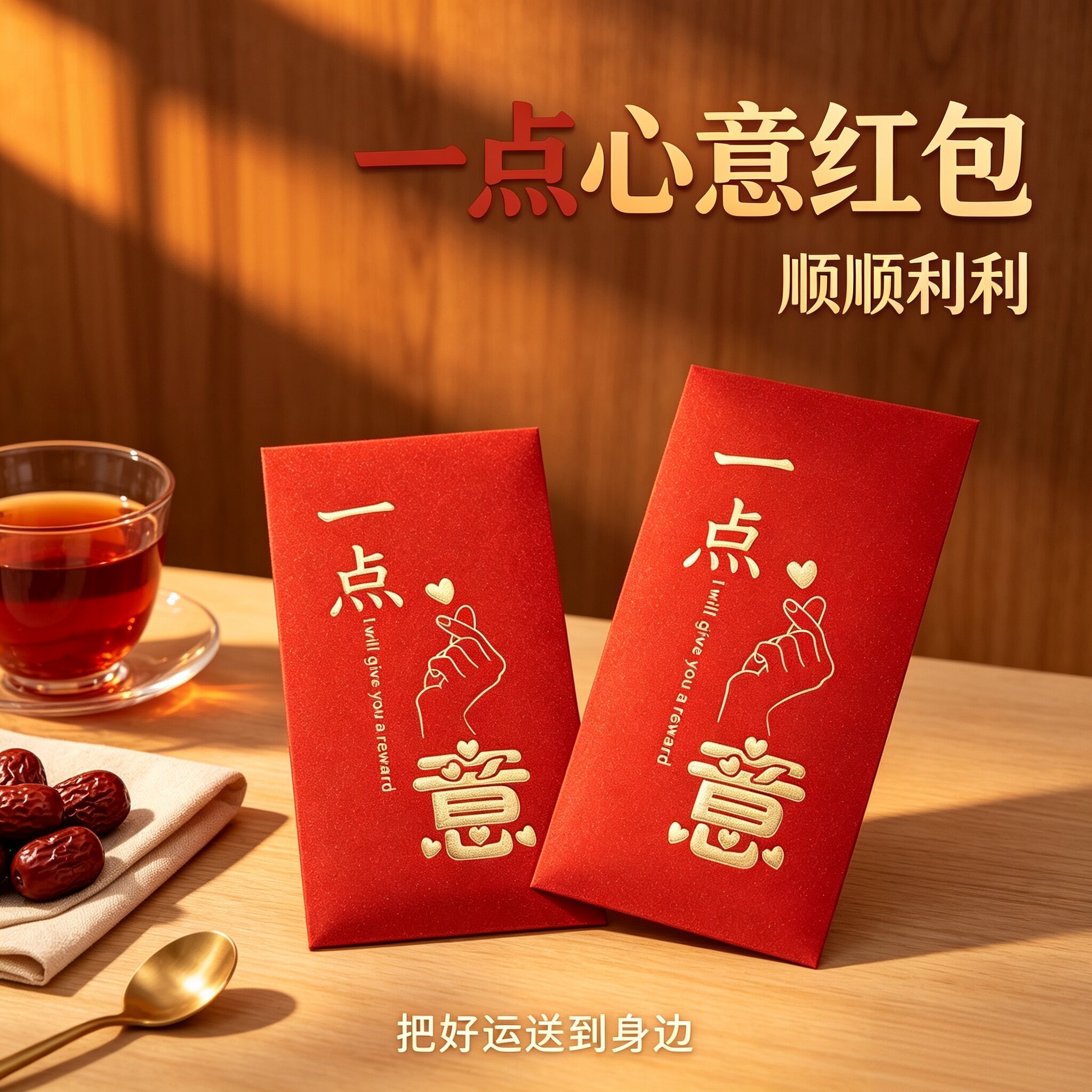 一点心意高档大号创意红包