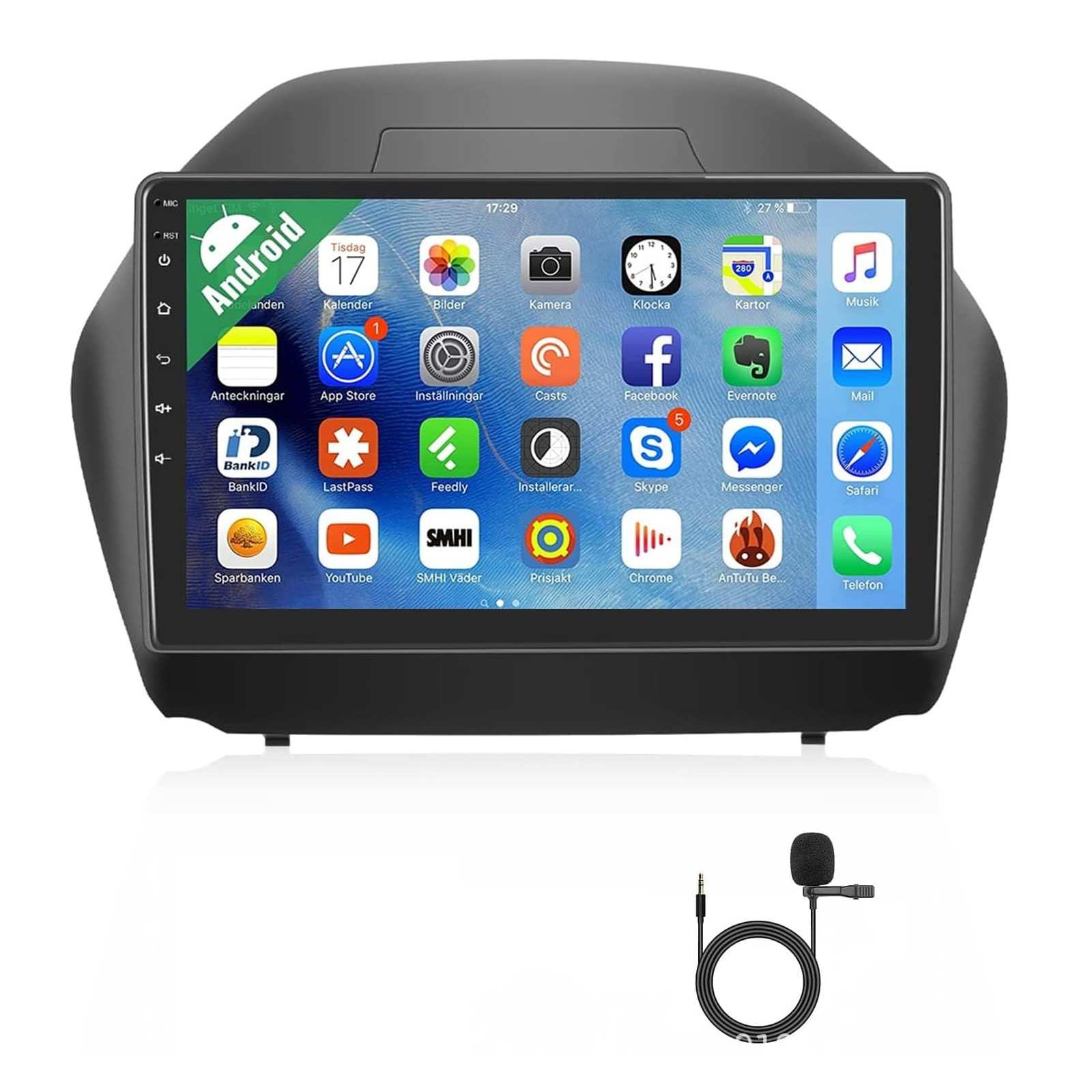 适用于现代IX35 10-15款大屏车载Carplay安卓导航汽车中控一体机