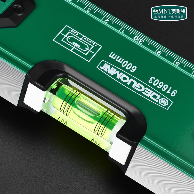 美耐特高精度铝合金水平尺带刻度强磁靠尺迷小型多功能测量水平仪