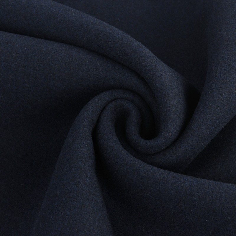 经久不衰 超强气场  双面呢很厚藏蓝色羊毛呢面料 冬大衣呢布料