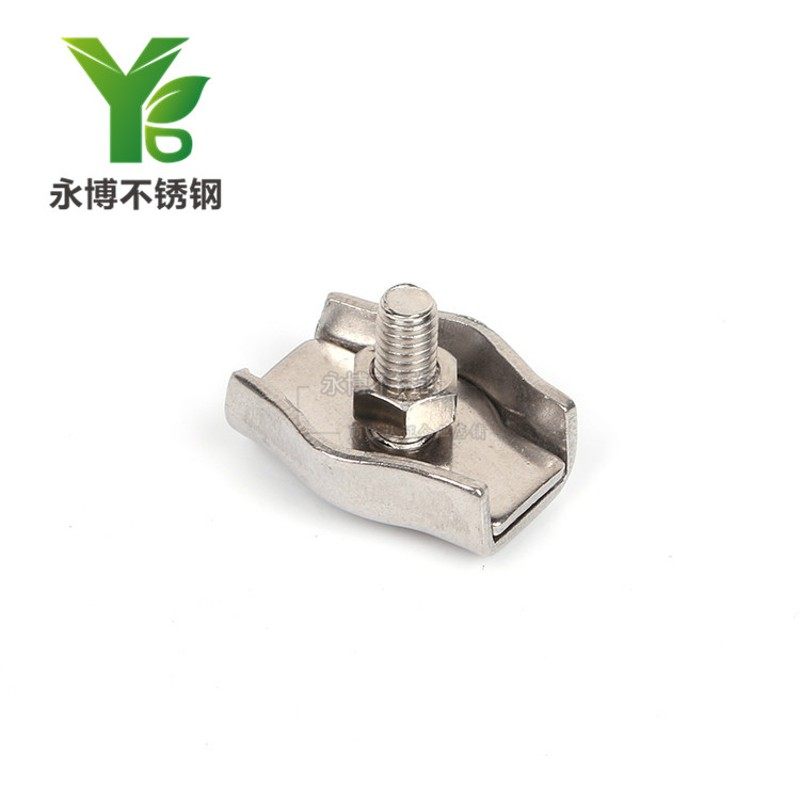 304不锈钢钢丝绳单夹 双夹 装饰夹 钢丝绳夹头 刹车线卡头M2-M10