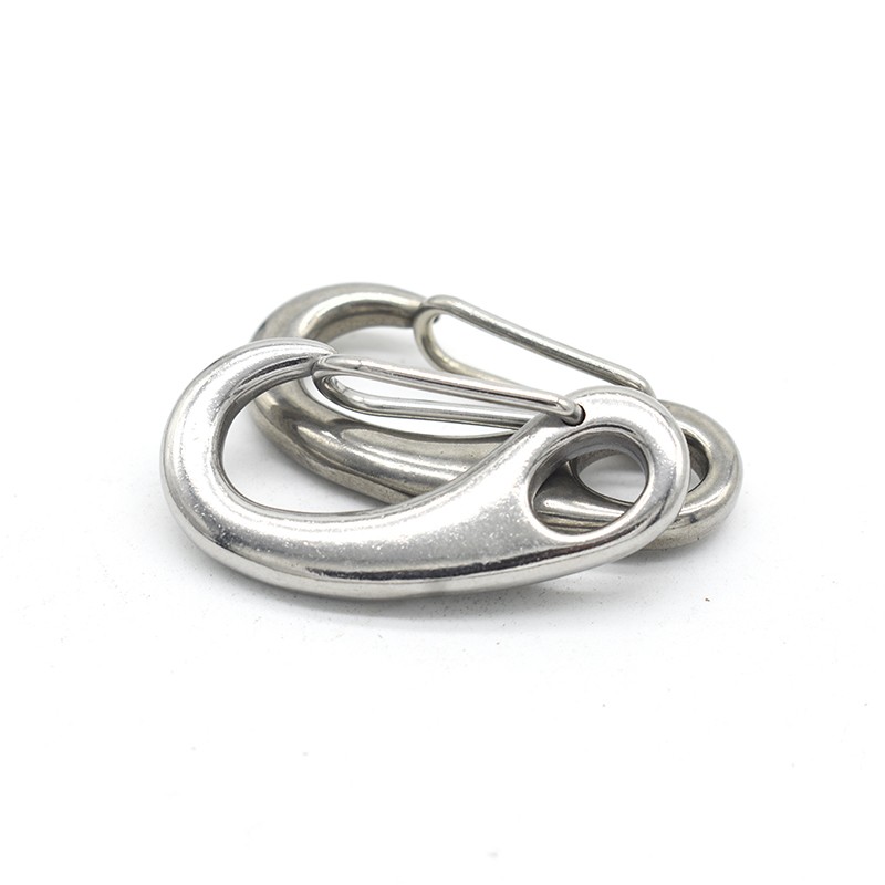 304不锈钢蛋形弹簧扣龙虾钩蛋型卸扣潜水扣快挂蛋钩M30M50M70M100