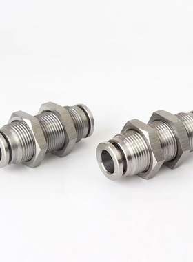 耐腐蚀高压304不锈钢气缸气管螺纹穿板接头PM4/6/8/BPM10/12/14/1