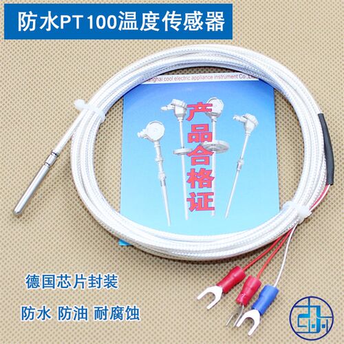 PT100温度传感器铂热电阻电偶精密WZP-pt100探头式防腐防水型高温