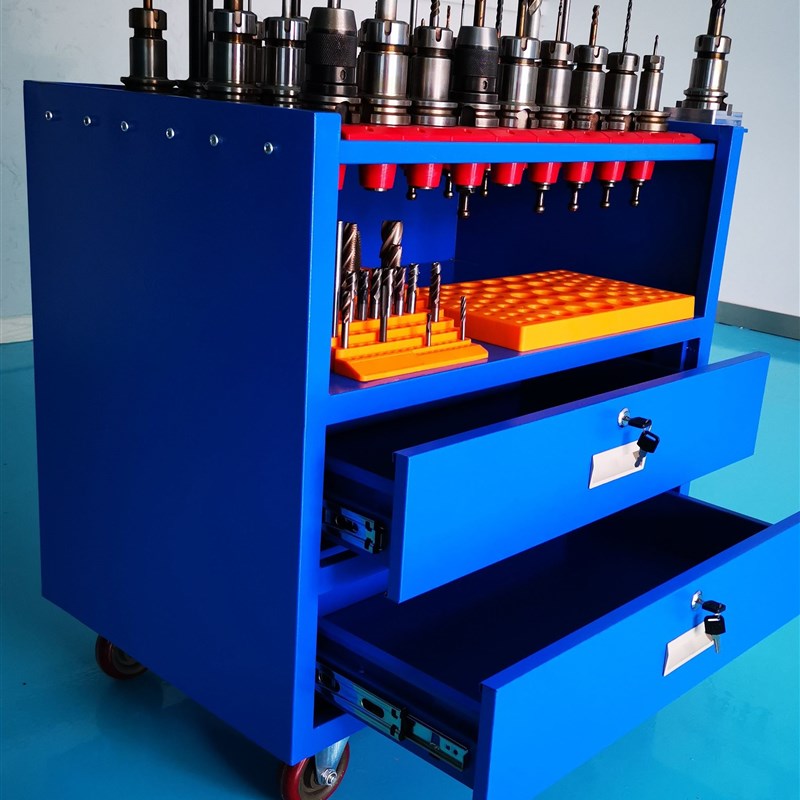 cnc加工中心数控刀具车BT30Bt40刀柄车BT50工具车架带锁刀具柜