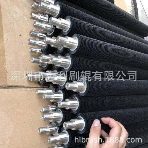 包装盒成型机毛刷辊高密度弹簧毛刷自带转轴毛刷辊铝合金毛刷