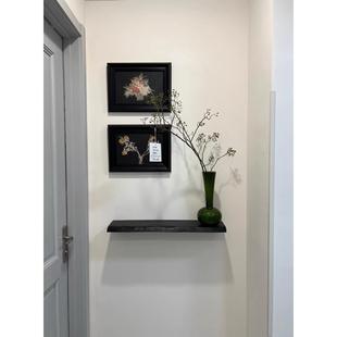 15宽墙壁书架隔板壁挂式展示架一字板上墙碳化层板走廊玄关置