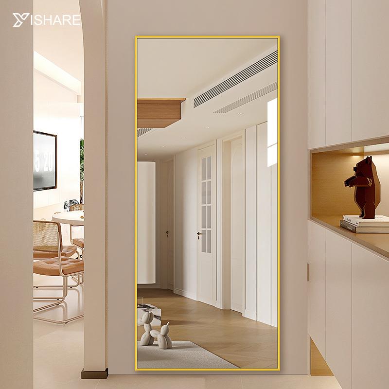 铝框全身镜家用服装店防爆穿衣镜高清壁挂试衣镜落地大镜子简约