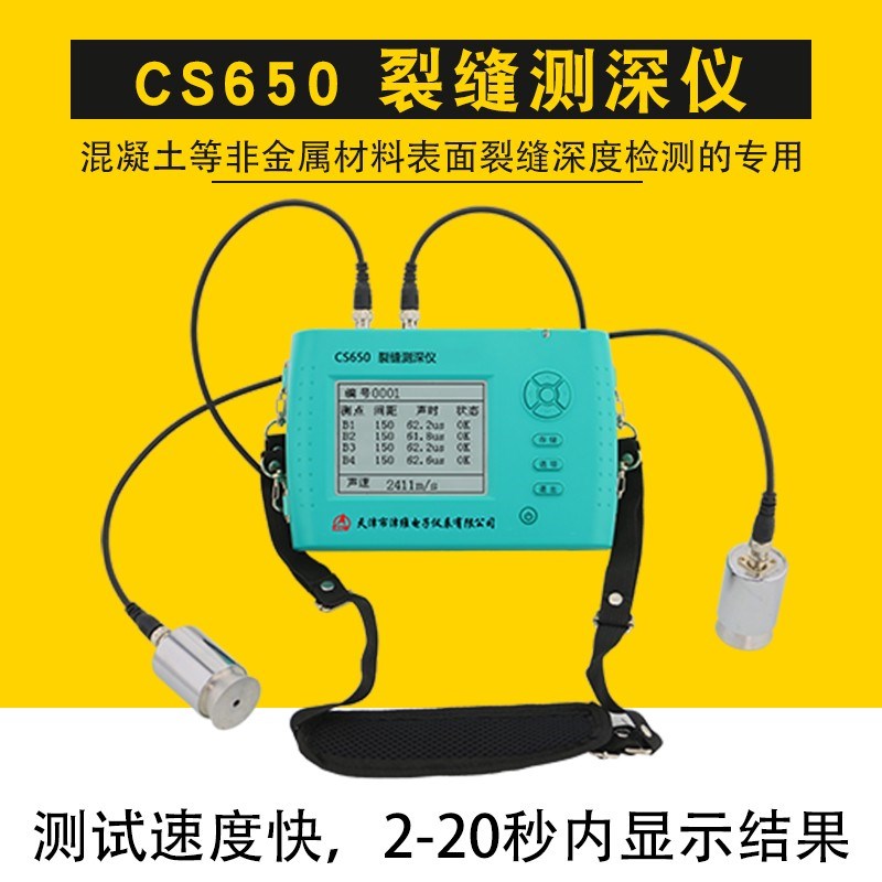 CS650 裂缝测深仪混凝土裂缝宽度深度检测缝隙测量智能缺陷观测仪
