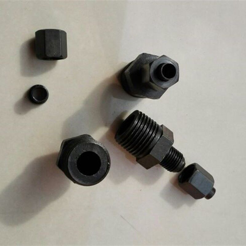 45号钢制铜管扩口接头 一边外螺纹ZG1/2 一边可扩6mm铜管 10mpa