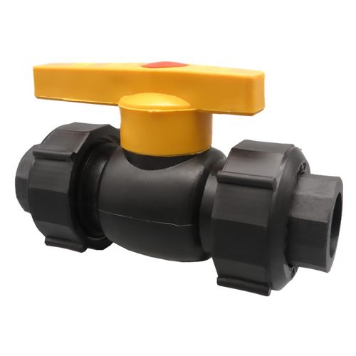 PE双活接球阀钢芯阀门20 25 32热熔开关双由令阀黑色自来水管配件