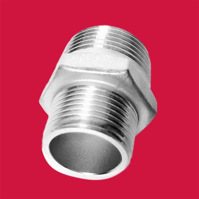 304/316不锈钢六角外丝丝扣对丝双头外螺纹等径内接 外牙接头 2分