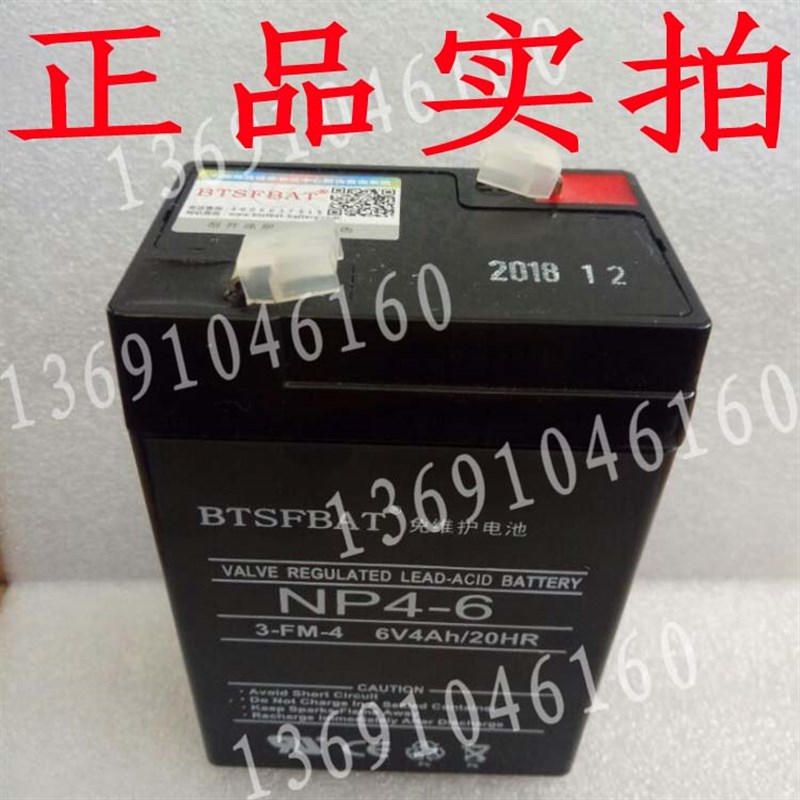 替SHAMAS蓄电池SS6V4AH 6V4AH/20HR 儿童童车 电子称电动童车电池