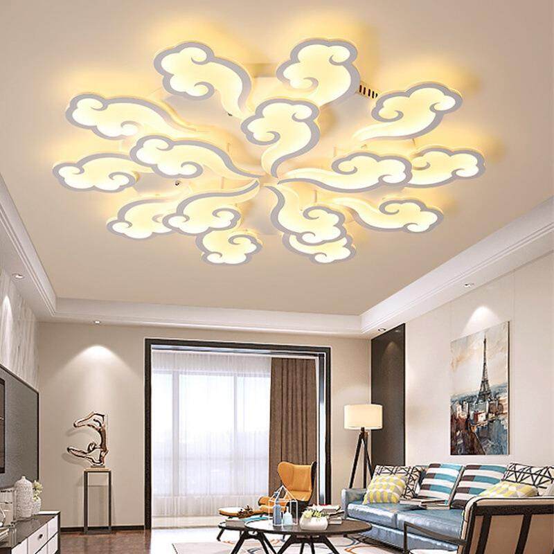 客厅灯具简约现代led吸顶灯创意北欧卧室新中式祥云图案餐厅灯饰