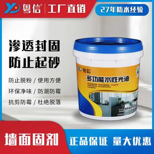 粤信直销防潮多功能水性光油墙固斯拿水抗碱内墙防水防霉基膜