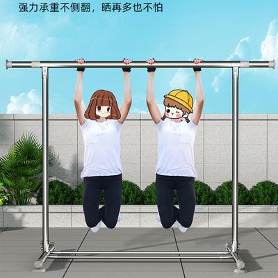 kt钢管晾衣架落地卧室阳台家用室内外可移动挂晒衣服水管凉衣架杆