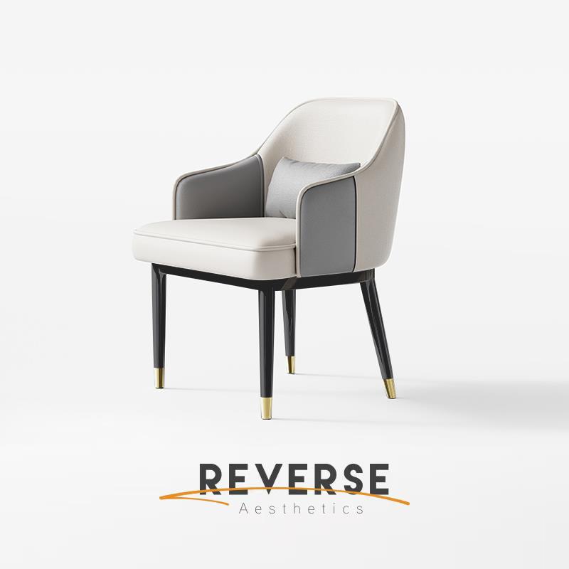 【尾货特惠清仓】逆时针意式轻奢餐椅家用真丝皮高级感酒店接待