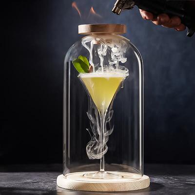 BARSOUL调酒师实木烟熏鸡尾酒增香出品威士忌洋酒圆冰球增香木罩