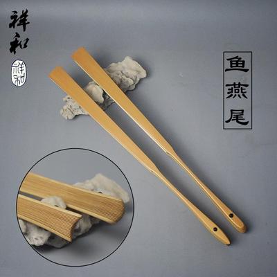 95寸老玉竹鱼尾燕尾文玩折扇水磨玉竹文人扇贴梁刮宓苏工名家精工