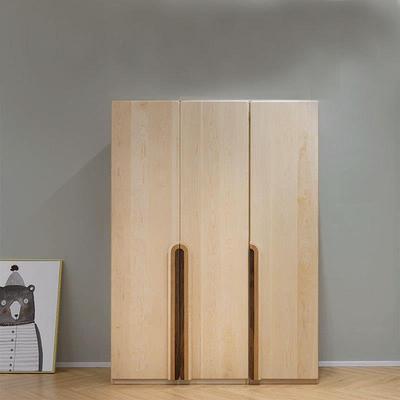 北美硬枫木儿童衣橱复古式简约型日式全实木樱桃木衣柜双门储物柜