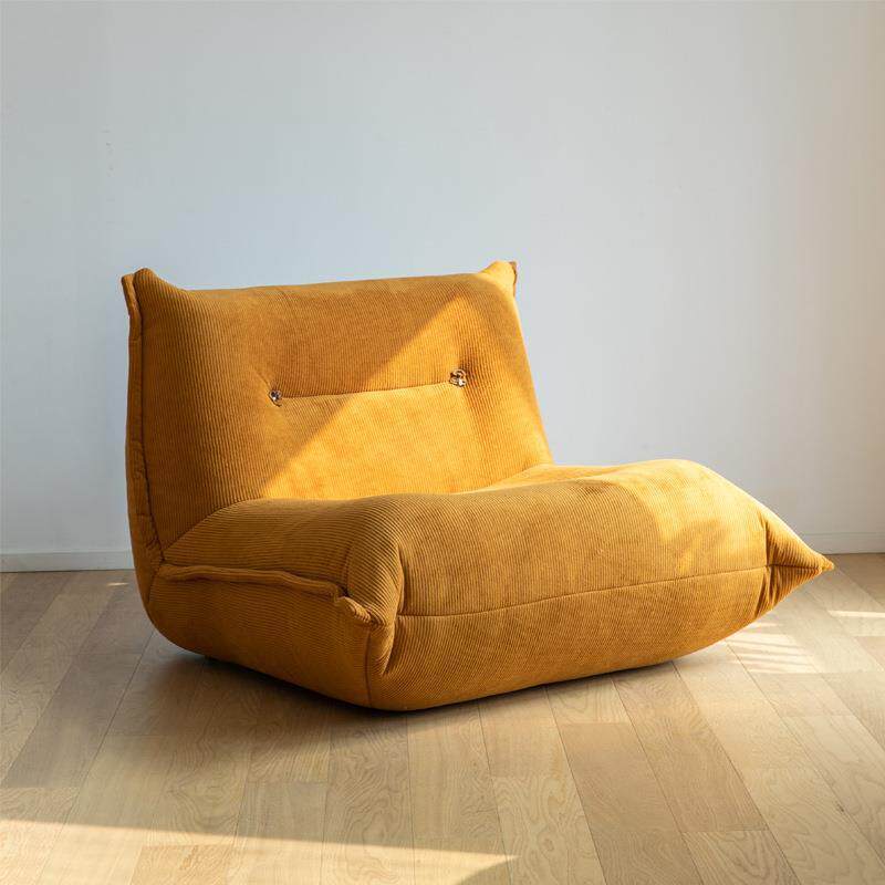 饺子休闲椅单人沙发椅防水客厅家用阳台卧室科技布毛毛虫沙发躺椅