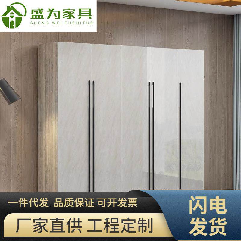 实木衣柜卧室家用储物柜子现代简约风格卧室生态板衣柜工厂直销