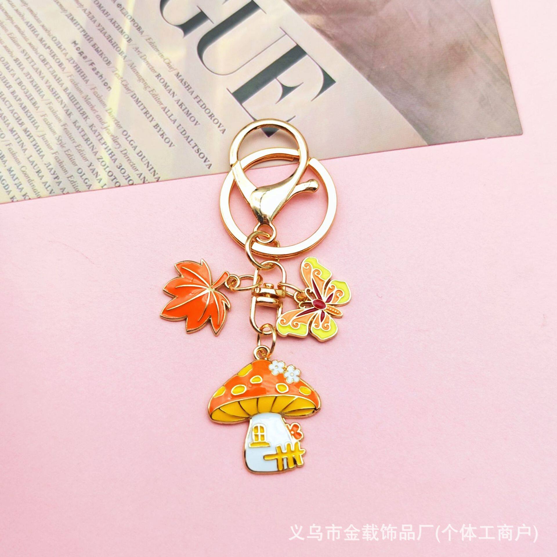 节蘑菇屋火鸡合金吊坠包包挂件丰收礼物