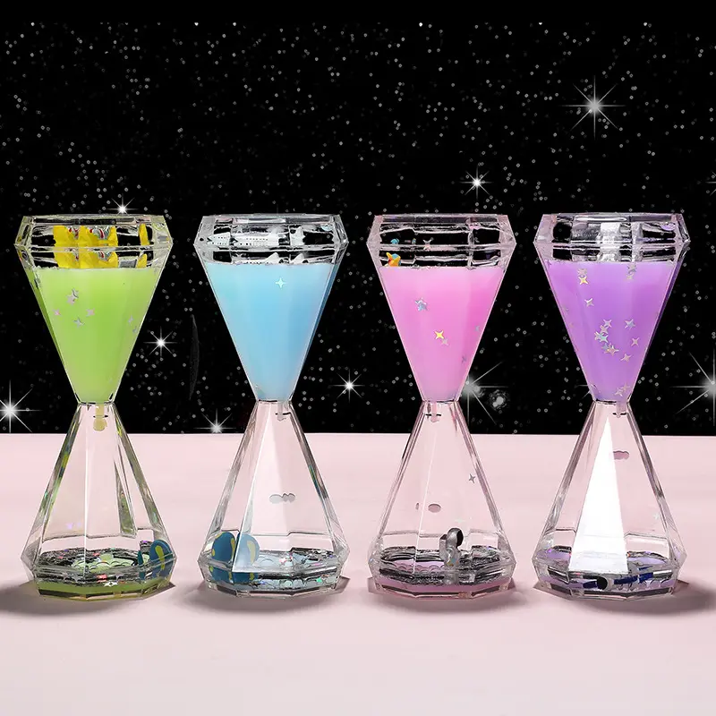 创意礼品漂浮太空人液体油漏摆件宇航员沙漏计时器学生桌面笔插