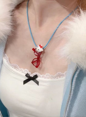 爆款娃娃装饰眼镜网红挂件拍照摆件可爱卡通创意小眼镜