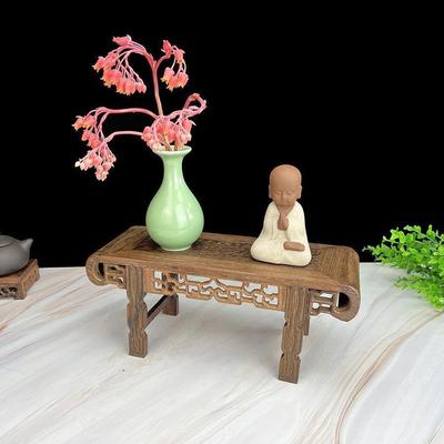 中式翘头供桌实小圆鸡木神GIA台摆件条案琴桌明清翅模型书桌木桌