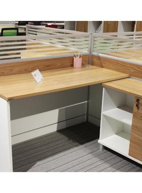 单厂家办公桌4人付人位简约职工办公桌2人玻璃屏风员工EGA带办公