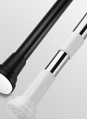 伸缩杆衣橱挂衣服柜子架不锈钢可衣节免打孔衣78998调柜里挂衣新