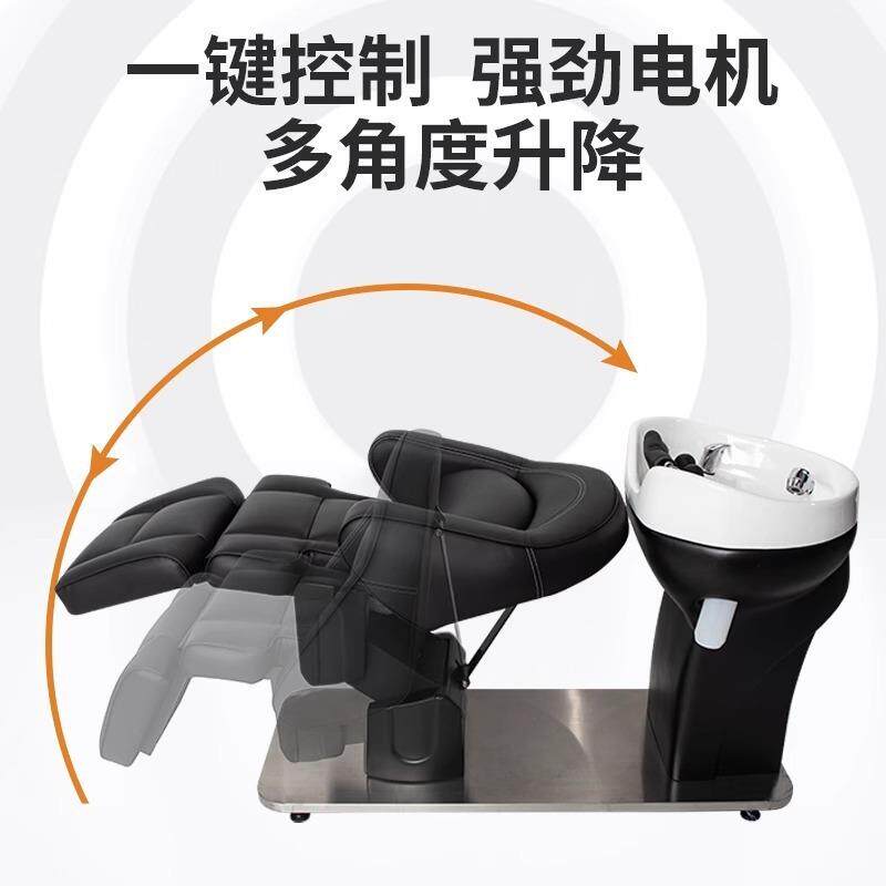 康能用端陶瓷盆洗头床QFO理发店高不专用发廊专坐式半躺美发店锈